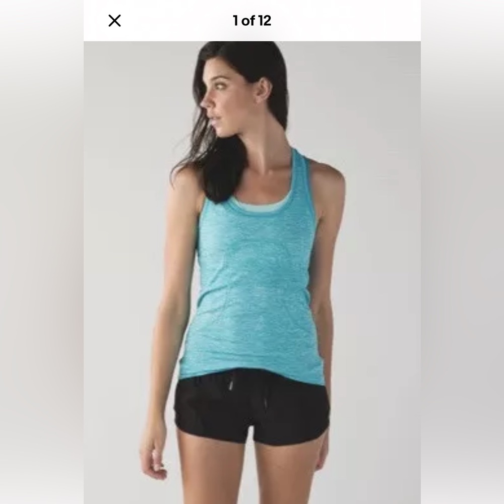 Lululemon Swiftly Tech Racerback Heathered Peacock Size 12